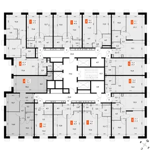 Квартира 4-комн. квартира, 78.8 м² ЖК «Флагман» Фото 2 Квартира 4-комн. квартира, 78.8 м² ЖК «Флагман» Фото 2