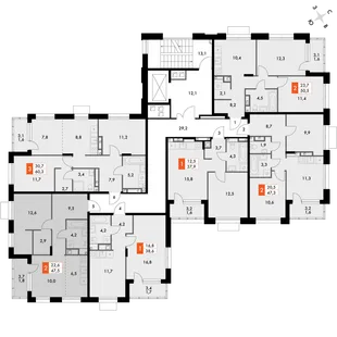 Квартира 2-комн. квартира, 47.6 м² ЖК «ФоРест» Фото 2 Квартира 2-комн. квартира, 47.6 м² ЖК «ФоРест» Фото 2