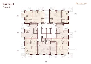 Квартира 1-комн. квартира, 48 м² ЖК «Роялта» Фото 1 Квартира 1-комн. квартира, 48 м² ЖК «Роялта» Фото 1