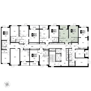 Квартира 1-комн. квартира, 37.6 м² ЖК «Южная Битца» Фото 2 Квартира 1-комн. квартира, 37.6 м² ЖК «Южная Битца» Фото 2
