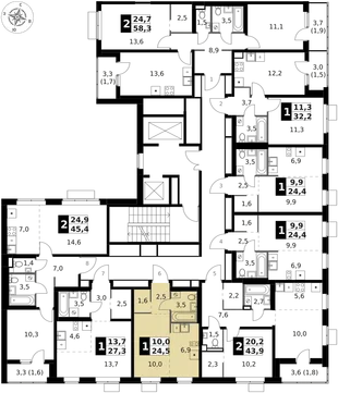 Квартира Студия, 24.5 м² ЖК «1-й Ясеневский» Фото 2