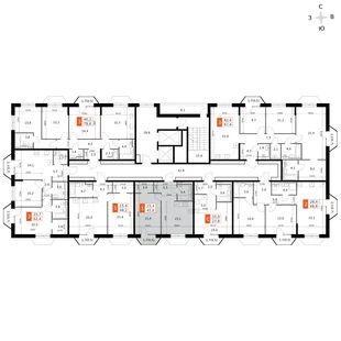 Квартира 1-комн. квартира, 42.8 м² ЖК «Фриссон» Фото 2 Квартира 1-комн. квартира, 42.8 м² ЖК «Фриссон» Фото 2
