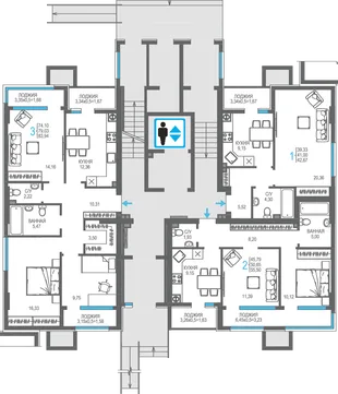 Квартира 3-комн. квартира, 79.03 м² ЖК «На Фонтанке» Фото 1 Квартира 3-комн. квартира, 79.03 м² ЖК «На Фонтанке» Фото 1