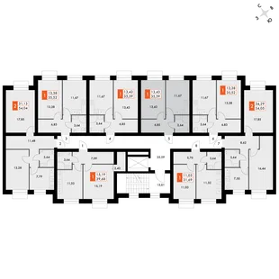 Квартира 1-комн. квартира, 35.5 м² ЖК «ФоРест» Фото 2 Квартира 1-комн. квартира, 35.5 м² ЖК «ФоРест» Фото 2