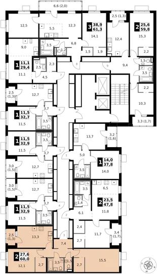 Квартира 2-комн. квартира, 60.9 м² ЖК «1-й Ясеневский» Фото 2 Квартира 2-комн. квартира, 60.9 м² ЖК «1-й Ясеневский» Фото 2