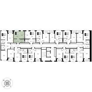 Квартира Студия, 27.9 м² ЖК «1-й Шереметьевский» Фото 2 Квартира Студия, 27.9 м² ЖК «1-й Шереметьевский» Фото 2