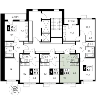 Квартира Студия, 23 м² ЖК «1-й Шереметьевский» Фото 2