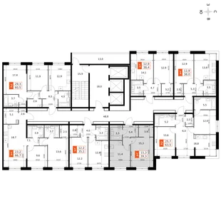 Квартира 1-комн. квартира, 39.3 м² ЖК «Фриссон» Фото 2 Квартира 1-комн. квартира, 39.3 м² ЖК «Фриссон» Фото 2