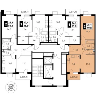 Квартира 2-комн. квартира, 49.8 м² ЖК «1-й Шереметьевский» Фото 1 Квартира 2-комн. квартира, 49.8 м² ЖК «1-й Шереметьевский» Фото 1