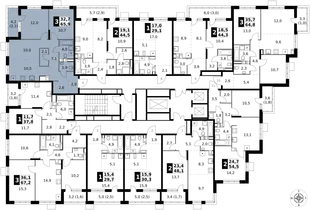 Квартира 3-комн. квартира, 65.9 м² ЖК «1-й Саларьевский» Фото 2 Квартира 3-комн. квартира, 65.9 м² ЖК «1-й Саларьевский» Фото 2