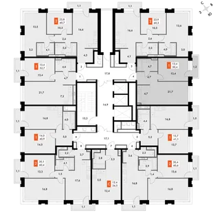 Квартира 2-комн. квартира, 45.4 м² ЖК «Философия» Фото 2 Квартира 2-комн. квартира, 45.4 м² ЖК «Философия» Фото 2