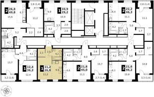 Квартира Студия, 26.8 м² ЖК «1-й Ясеневский» Фото 2