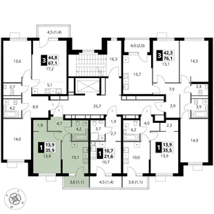 Квартира 1-комн. квартира, 35.9 м² ЖК «1-й Ясеневский» Фото 1