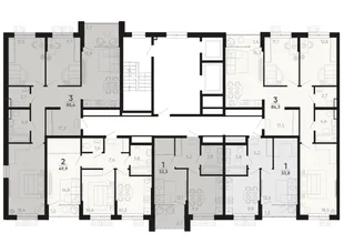 Квартира 3-комн. квартира, 85.1 м² ЖК «Барса» Фото 1 Квартира 3-комн. квартира, 85.1 м² ЖК «Барса» Фото 1