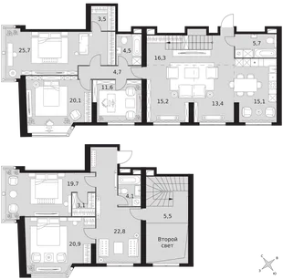 Квартира 6-комн. квартира, 211.9 м² ЖК «Архитектор» Фото 1 Квартира 6-комн. квартира, 211.9 м² ЖК «Архитектор» Фото 1