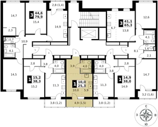 Квартира Студия, 25.3 м² ЖК «1-й Ясеневский» Фото 2