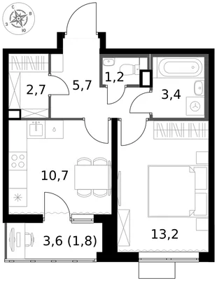 Квартира 1-комн. квартира, 38.7 м² ЖК «1-й Химкинский» Фото 1 Квартира 1-комн. квартира, 38.7 м² ЖК «1-й Химкинский» Фото 1