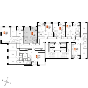 Квартира 1-комн. квартира, 41.4 м² ЖК «Sky Garden» Фото 2 Квартира 1-комн. квартира, 41.4 м² ЖК «Sky Garden» Фото 2