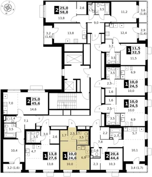 Квартира Студия, 24.6 м² ЖК «1-й Ясеневский» Фото 2