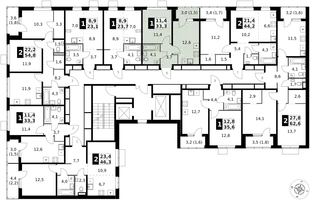 Квартира 1-комн. квартира, 33.3 м² ЖК «1-й Ясеневский» Фото 2 Квартира 1-комн. квартира, 33.3 м² ЖК «1-й Ясеневский» Фото 2
