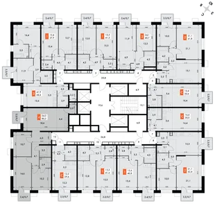 Квартира 4-комн. квартира, 80.2 м² ЖК «Флагман» Фото 2 Квартира 4-комн. квартира, 80.2 м² ЖК «Флагман» Фото 2
