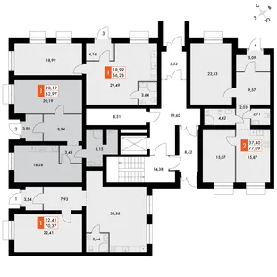 Квартира 1-комн. квартира, 62.5 м² ЖК «ФоРест» Фото 2