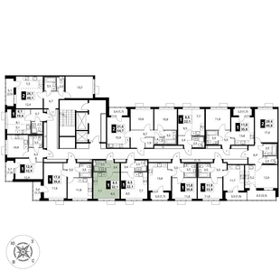 Квартира Студия, 22.1 м² ЖК «1-й Шереметьевский» Фото 2 Квартира Студия, 22.1 м² ЖК «1-й Шереметьевский» Фото 2