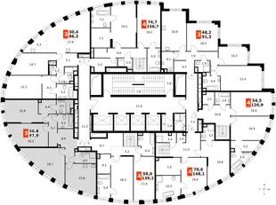 Квартира 3-комн. квартира, 97.3 м² ЖК «Sydney City» Фото 2 Квартира 3-комн. квартира, 97.3 м² ЖК «Sydney City» Фото 2
