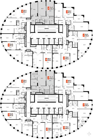 Квартира 4-комн. квартира, 156.4 м² ЖК «Sydney City» Фото 2 Квартира 4-комн. квартира, 156.4 м² ЖК «Sydney City» Фото 2