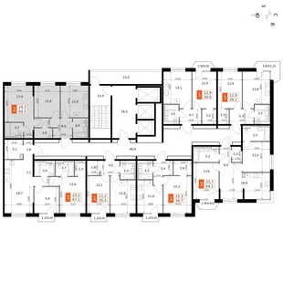 Квартира 2-комн. квартира, 60.5 м² ЖК «Фриссон» Фото 2 Квартира 2-комн. квартира, 60.5 м² ЖК «Фриссон» Фото 2