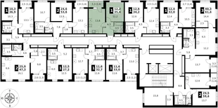 Квартира 1-комн. квартира, 35.4 м² ЖК «1-й Ясеневский» Фото 2