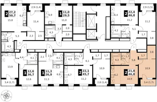 Квартира 2-комн. квартира, 46.8 м² ЖК «1-й Ясеневский» Фото 2 Квартира 2-комн. квартира, 46.8 м² ЖК «1-й Ясеневский» Фото 2