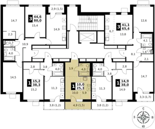 Квартира Студия, 25.3 м² ЖК «1-й Ясеневский» Фото 2