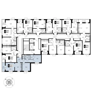 Квартира 3-комн. квартира, 60.5 м² ЖК «1-й Шереметьевский» Фото 2 Квартира 3-комн. квартира, 60.5 м² ЖК «1-й Шереметьевский» Фото 2