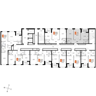 Квартира 2-комн. квартира, 57.2 м² ЖК «Sky Garden» Фото 2 Квартира 2-комн. квартира, 57.2 м² ЖК «Sky Garden» Фото 2