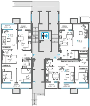 Квартира 3-комн. квартира, 76.98 м² ЖК «На Фонтанке» Фото 1 Квартира 3-комн. квартира, 76.98 м² ЖК «На Фонтанке» Фото 1