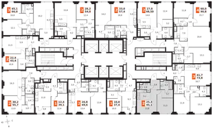 Квартира 2-комн. квартира, 45.1 м² ЖК «Sydney City» Фото 2 Квартира 2-комн. квартира, 45.1 м² ЖК «Sydney City» Фото 2