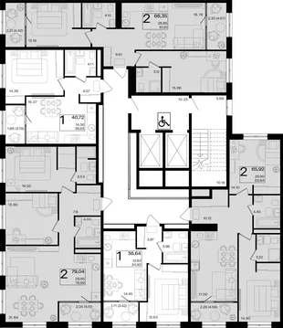 Квартира 2-комн. квартира, 65.92 м² ЖК «Патрики» Фото 1 Квартира 2-комн. квартира, 65.92 м² ЖК «Патрики» Фото 1