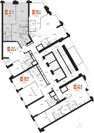 Квартира 2-комн. квартира, 66.7 м² ЖК «Архитектор» Фото 2 Квартира 2-комн. квартира, 66.7 м² ЖК «Архитектор» Фото 2