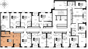 Квартира 2-комн. квартира, 47.5 м² ЖК «1-й Ясеневский» Фото 2 Квартира 2-комн. квартира, 47.5 м² ЖК «1-й Ясеневский» Фото 2