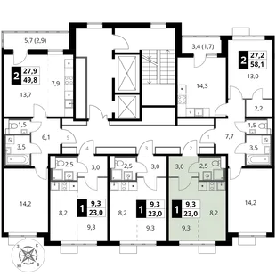 Квартира Студия, 23 м² ЖК «1-й Шереметьевский» Фото 2 Квартира Студия, 23 м² ЖК «1-й Шереметьевский» Фото 2