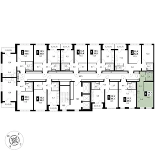 Квартира Студия, 31.1 м² ЖК «1-й Донской» Фото 2 Квартира Студия, 31.1 м² ЖК «1-й Донской» Фото 2