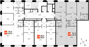 Квартира 3-комн. квартира, 128.6 м² ЖК «Sydney Prime» Фото 2 Квартира 3-комн. квартира, 128.6 м² ЖК «Sydney Prime» Фото 2