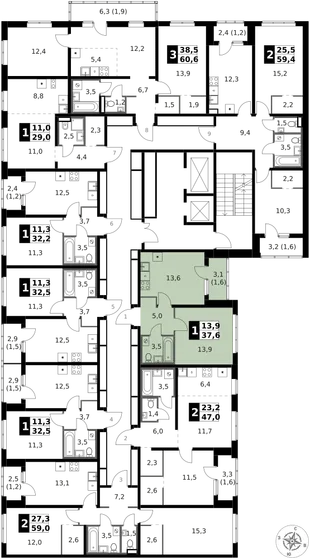 Квартира 1-комн. квартира, 38.2 м² ЖК «1-й Ясеневский» Фото 2