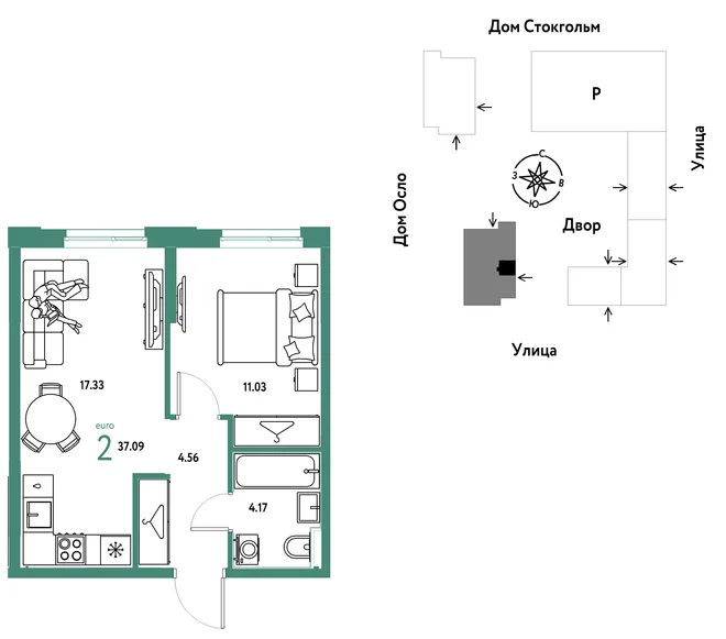 Планировка 2-комн. квартира, 37.09 м² ЖК «Европейский берег 2.0» Планировка 2-комн. квартира, 37.09 м² ЖК «Европейский берег 2.0»