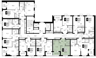 Квартира 1-комн. квартира, 34.3 м² ЖК «1-й Ясеневский» Фото 1