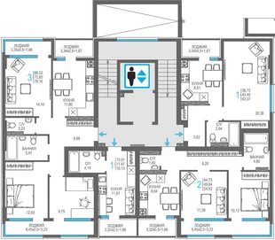 Квартира 3-комн. квартира, 72.6 м² ЖК «На Фонтанке» Фото 1 Квартира 3-комн. квартира, 72.6 м² ЖК «На Фонтанке» Фото 1