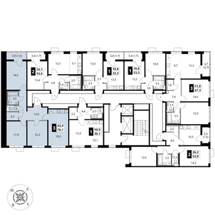 Квартира 3-комн. квартира, 78.1 м² ЖК «1-й Шереметьевский» Фото 2