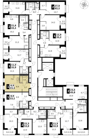 Квартира Студия, 23.7 м² ЖК «1-й Ясеневский» Фото 2