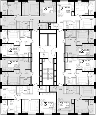 Квартира 2-комн. квартира, 37.88 м² ЖК «Патрики» Фото 1 Квартира 2-комн. квартира, 37.88 м² ЖК «Патрики» Фото 1